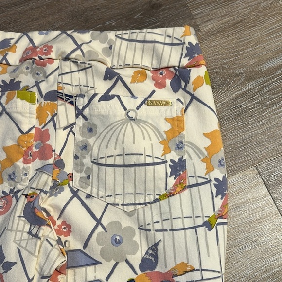 Spartina 449 Go Silk Pants Size 4 Cream Ankle Straight Leg Coastal Chic - Picture 8 of 11